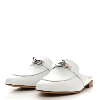 Hermes Calfskin Oz Mules 35.5 White 3 of 7