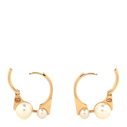 Christian Dior Metal Pearl Small Tribal New Look Earrings Gold 3 of 5