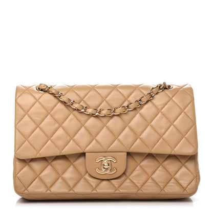 Chanel Lambskin Quilted Medium Double Flap Beige 1 of 13