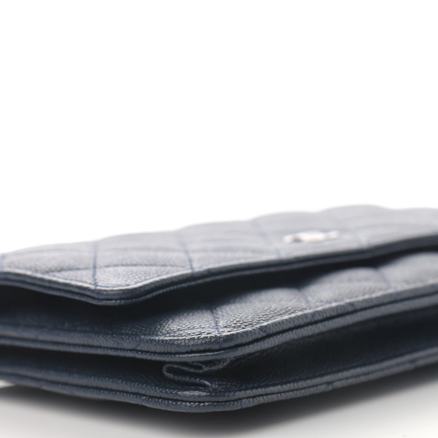 Chanel Caviar Quilted Wallet On Chain WOC Navy Blue 10 of 13