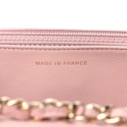 Chanel Lambskin Quilted Trendy Chain CC Wallet On Chain WOC Light Pink 7 of 11