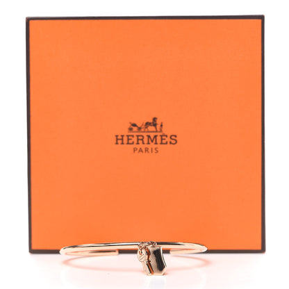 Hermes 18K Rose Gold TPM Kelly Clochette Cuff Bracelet SH 5 of 5