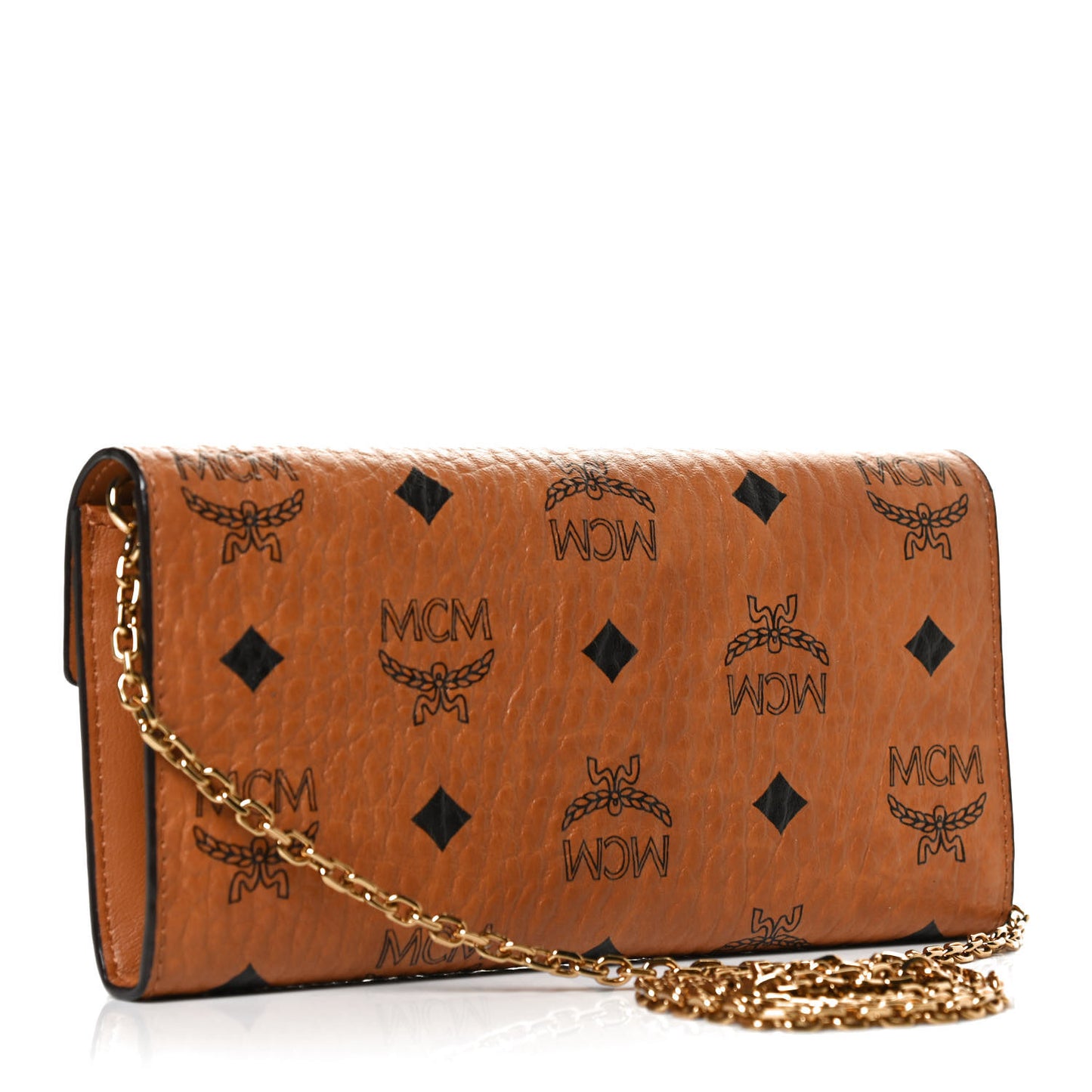 Visetos Large Patricia Wallet On Chain Cognac