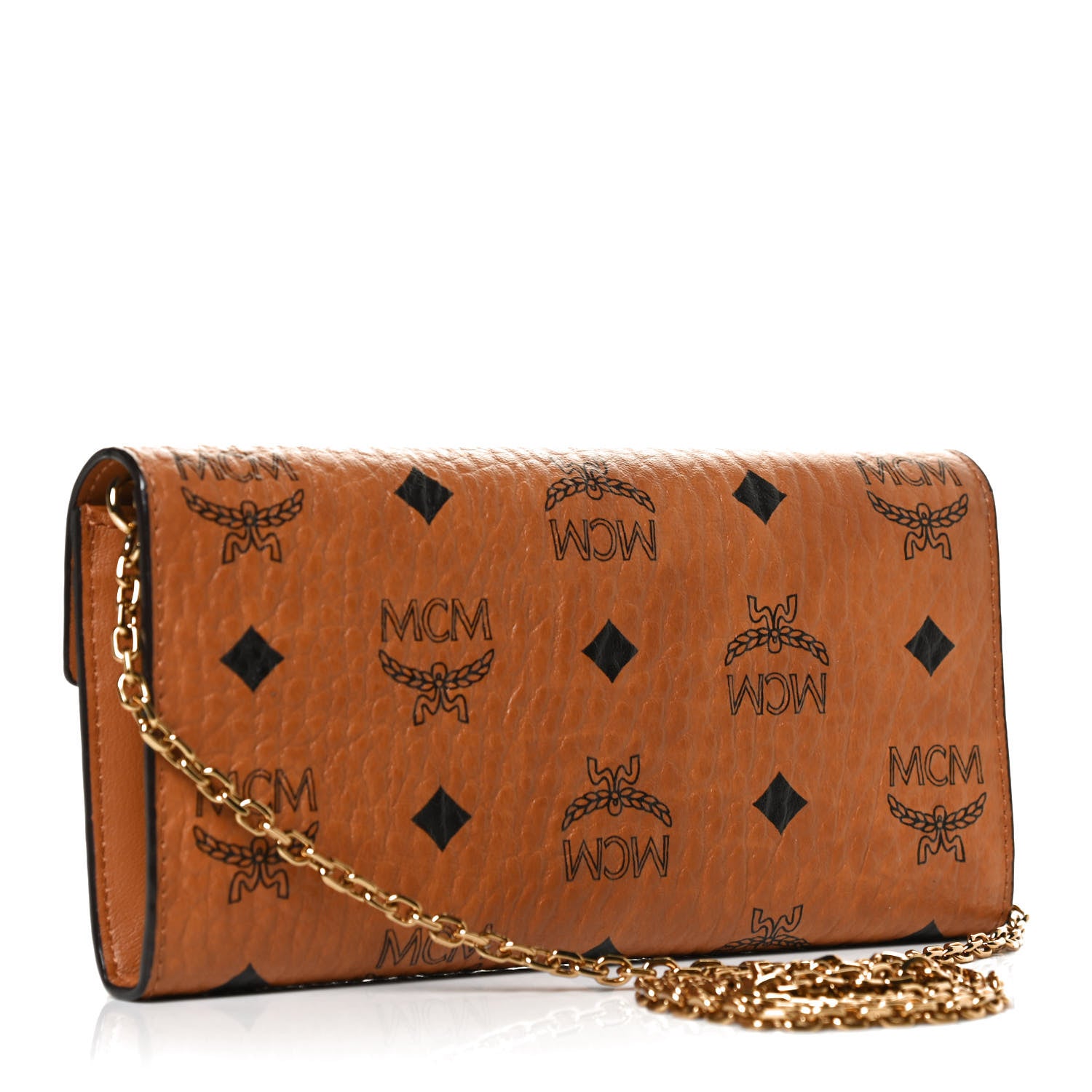MCM Visetos Large Patricia Wallet On Chain Cognac 3 of 13