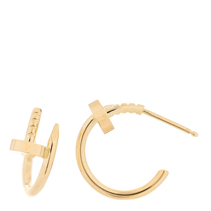 Cartier 18K Yellow Gold Juste Un Clou Hoop Earrings 1 of 7