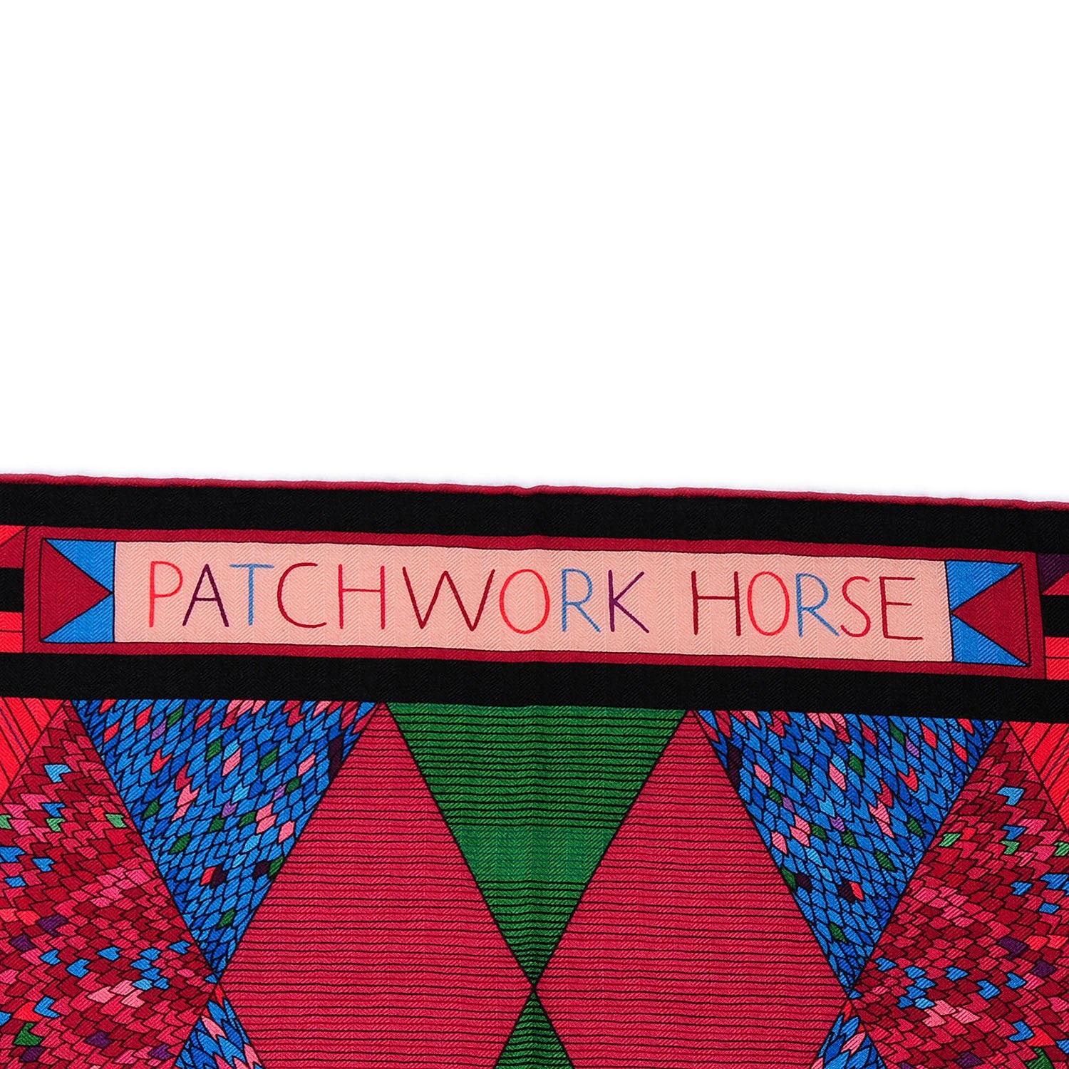 Hermes Cashmere Silk Patchwork Horse Shawl 140 4 of 5