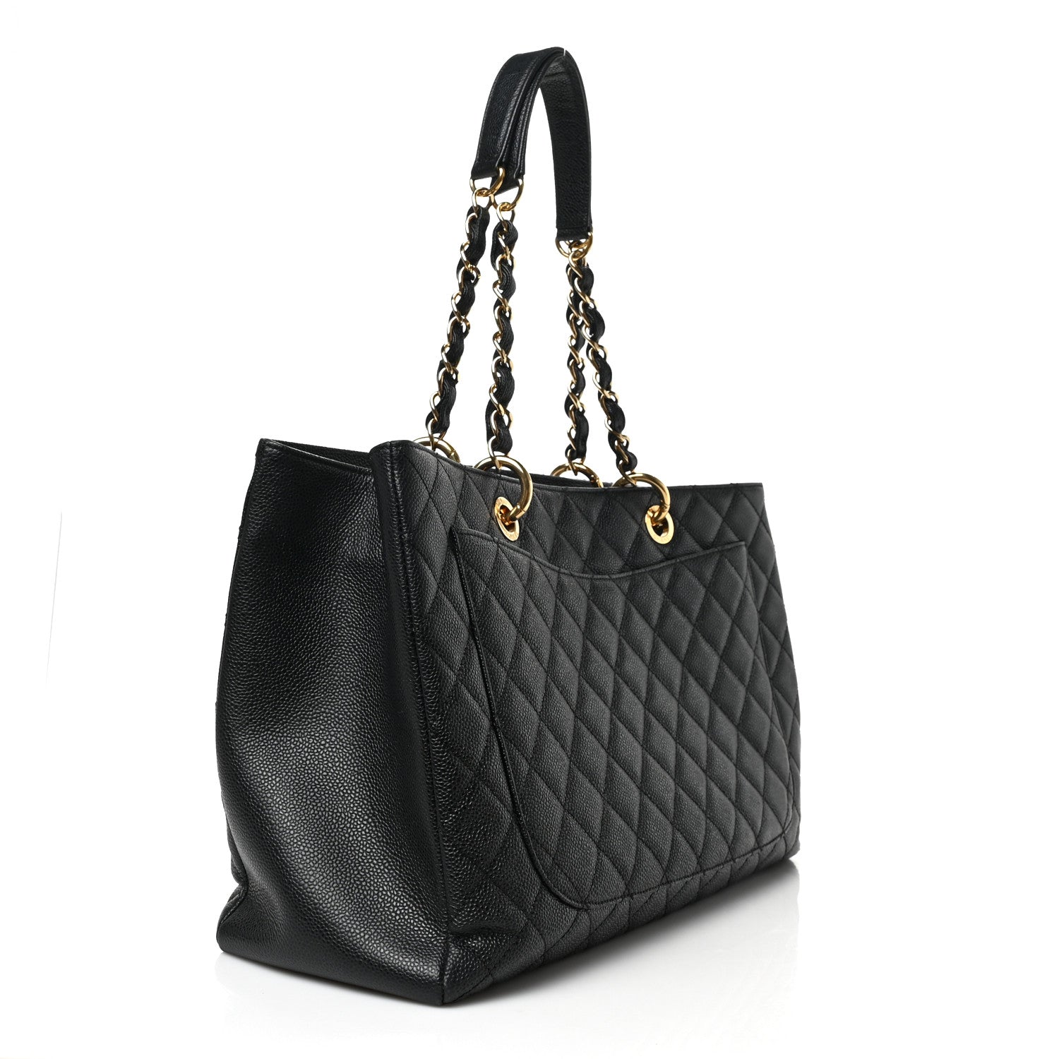 Chanel Caviar Quilted XL Grand Shopping Tote GST Black 3 of 8