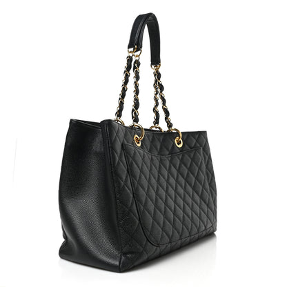 Chanel Caviar Quilted XL Grand Shopping Tote GST Black 3 of 8