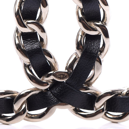 Chanel Lambskin Chain CC Brooch Black Gold 5 of 6