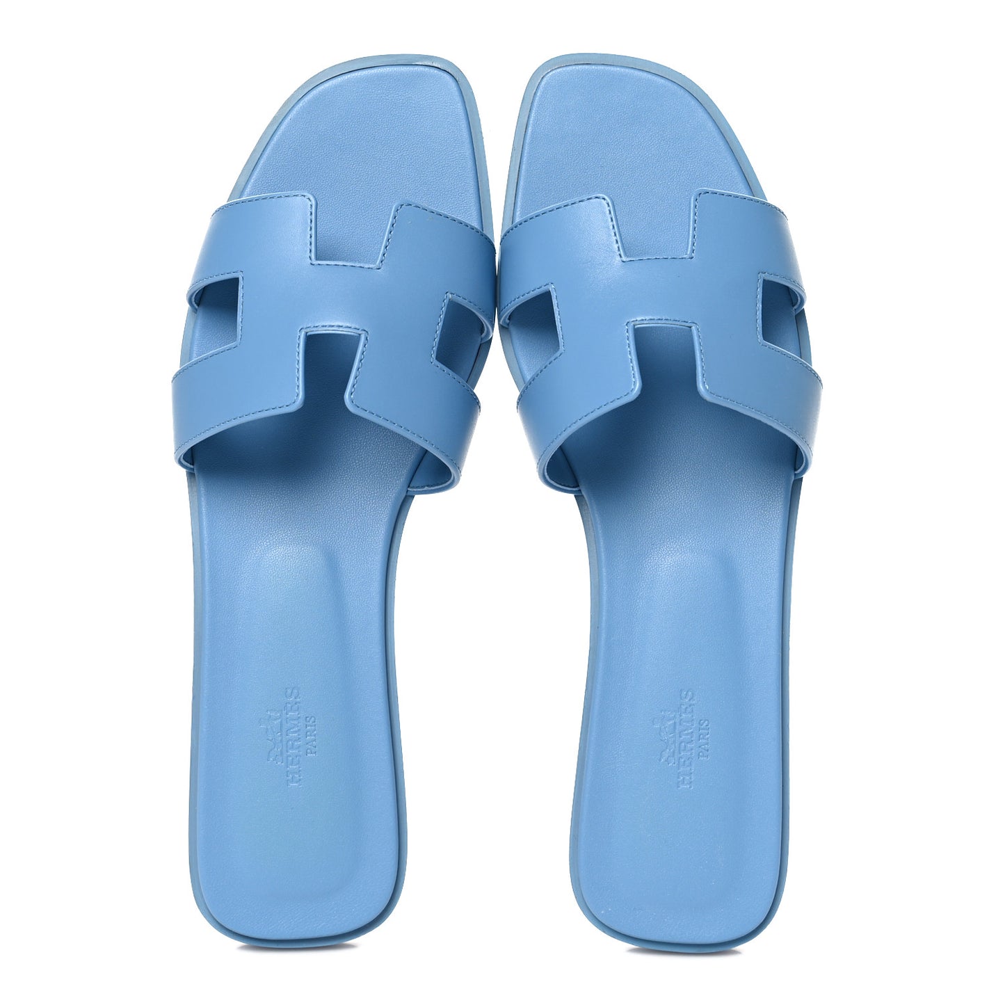 Box Calfskin Oran Sandals 42 Bleu Cameo