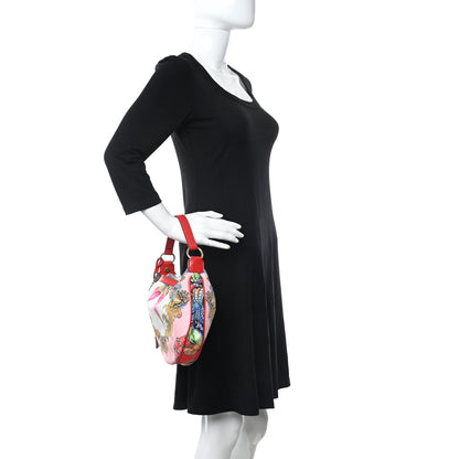 Versace Nylon Calfskin Tresor De La Mer Print Hobo Bag Multicolor 2 of 9