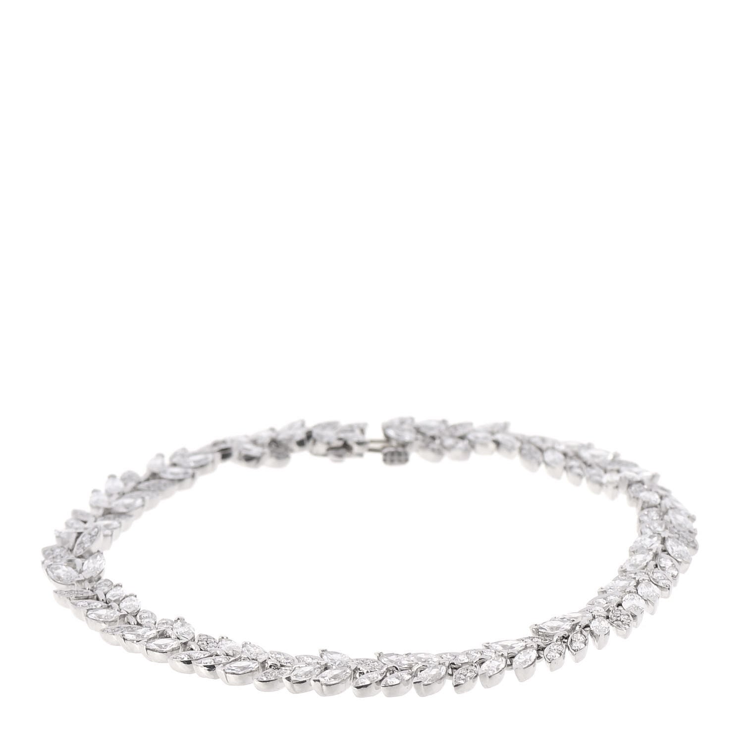 Tiffany Platinum Diamond Victoria Vine Tennis Bracelet 1 of 3