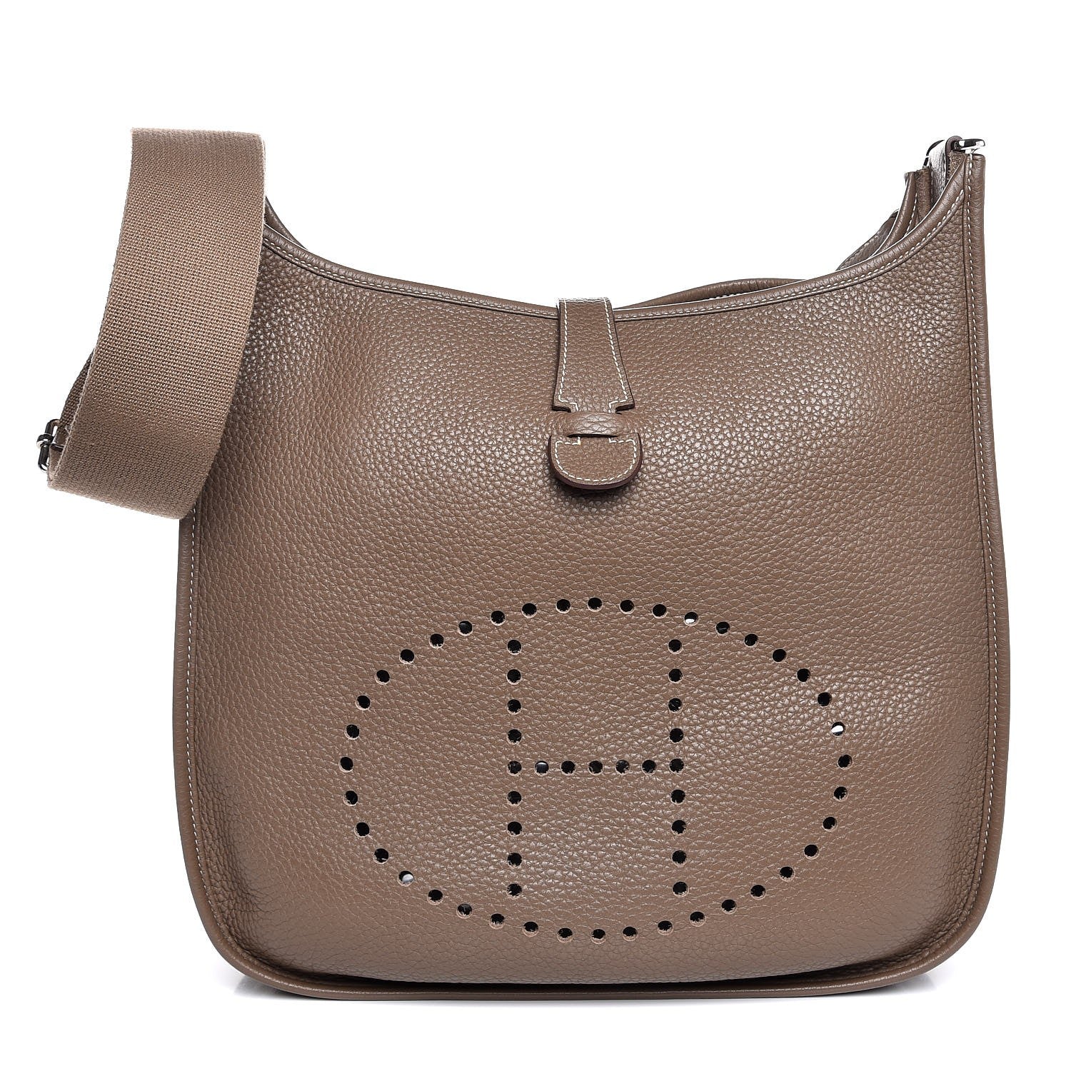 Hermes Taurillon Clemence Evelyne III GM Etoupe 1 of 8