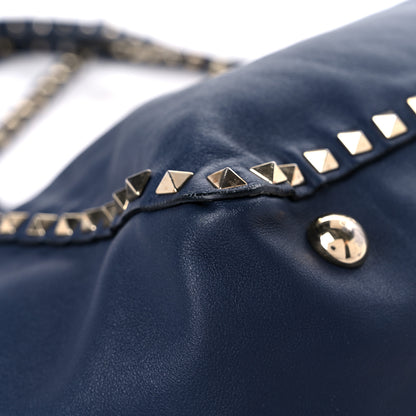 Valentino Garavani Vitello Medium Rockstud Tote Marine 7 of 33