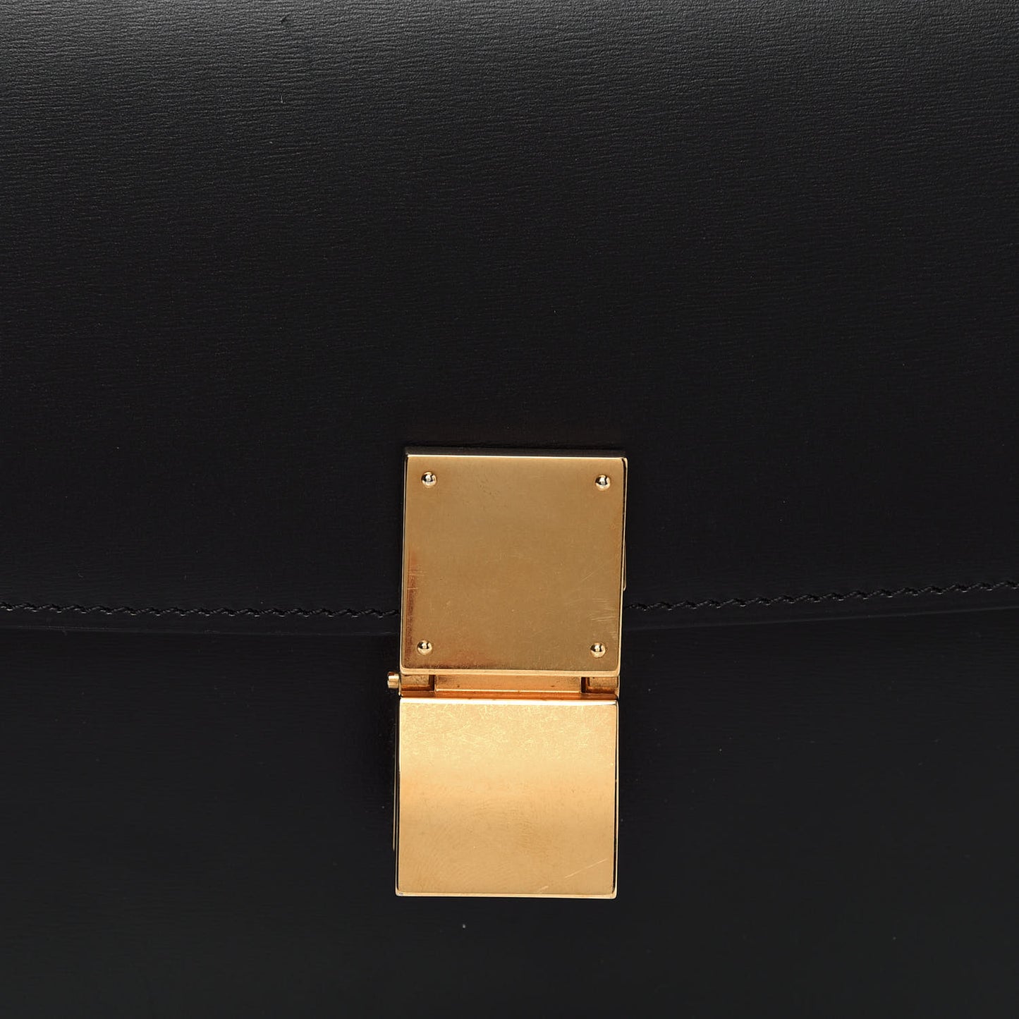 Box Calfskin Medium Classic Box Flap Bag Black