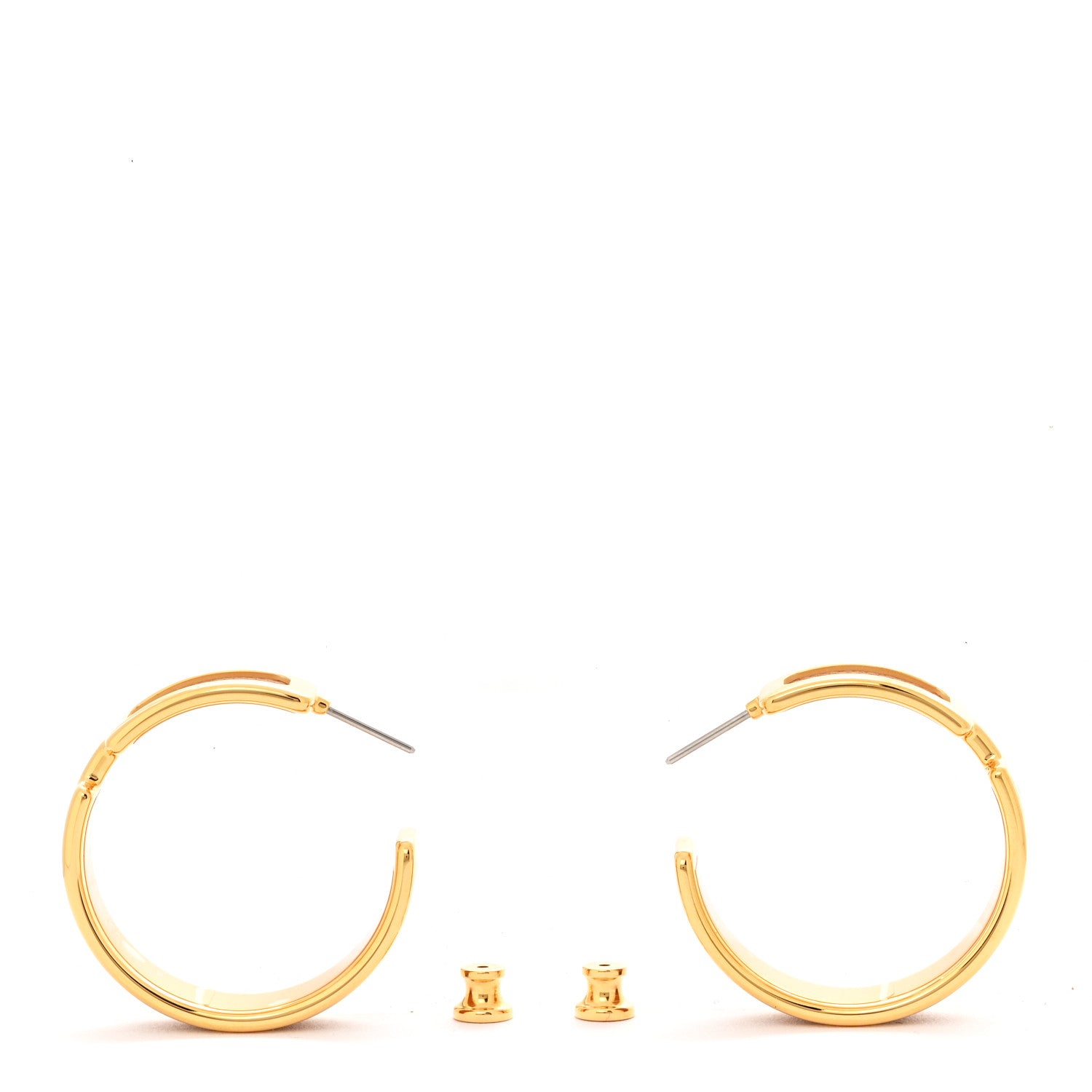 Hermes Epsom Olympe Hoop Earrings Gold 3 of 5