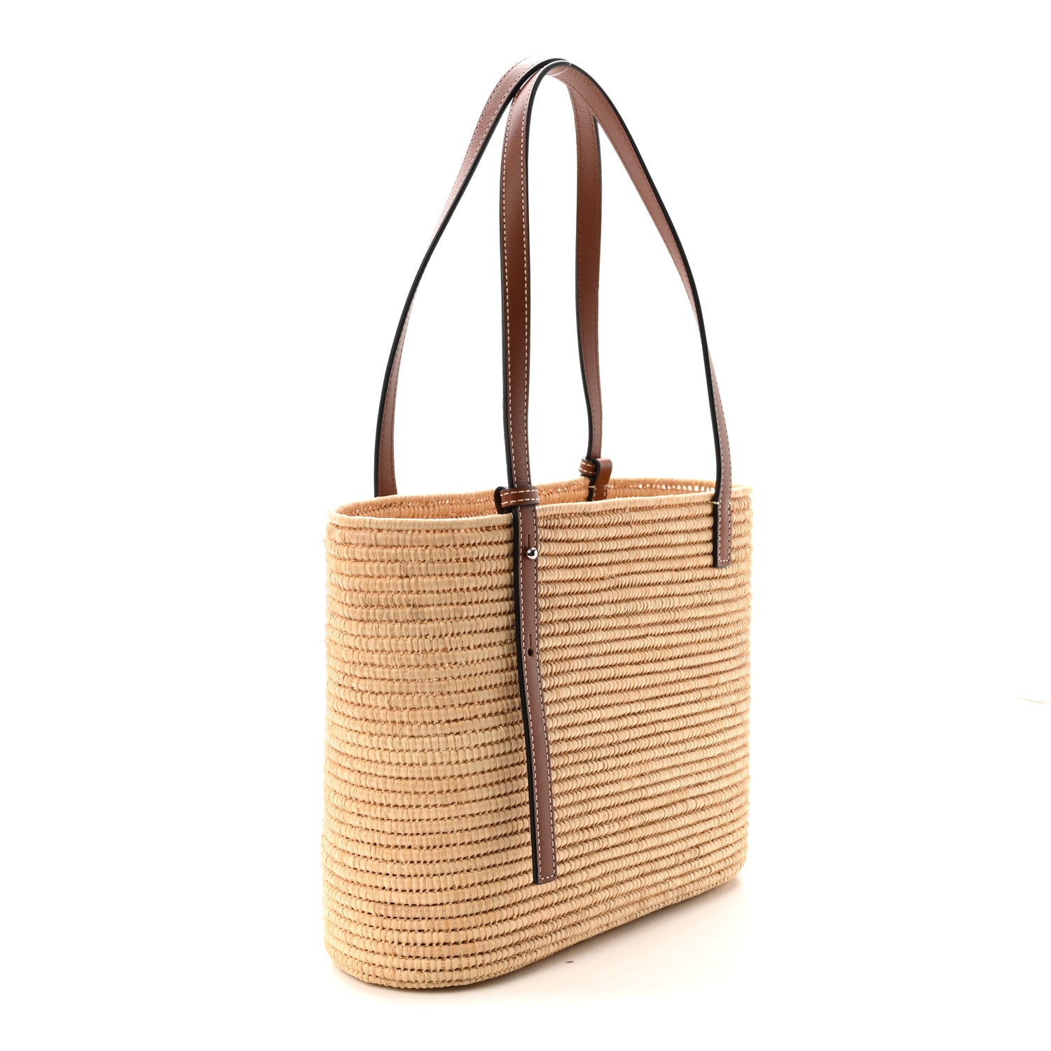 Loewe Raffia Small Square Basket Tote Bag Natural Tan 3 of 9