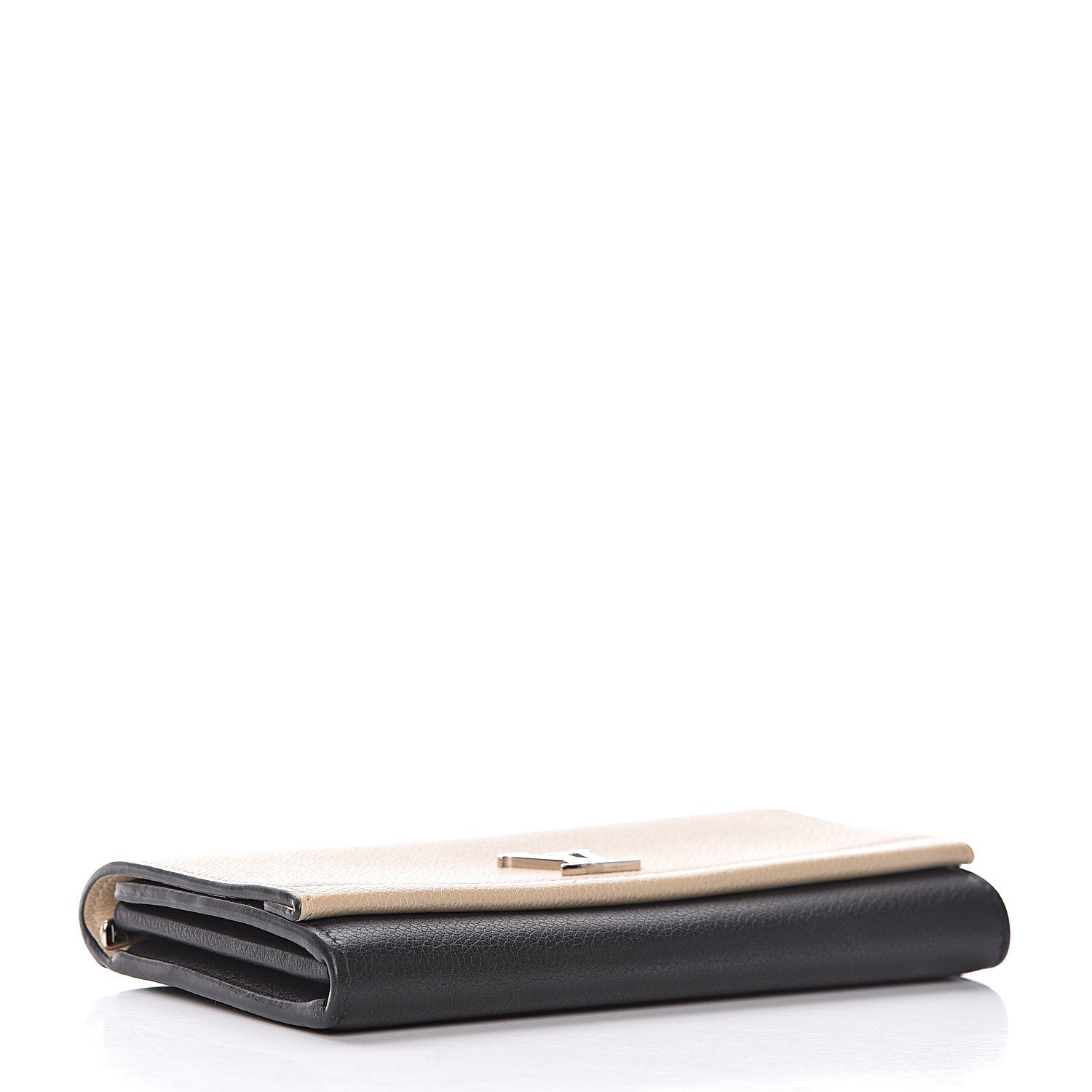 Louis Vuitton Calfskin Lockme II Wallet Vanille Black 4 of 14