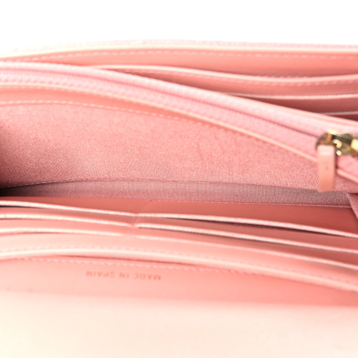 Chanel Caviar Quilted Large Filigree Gusset Flap Wallet Pink 5 of 9