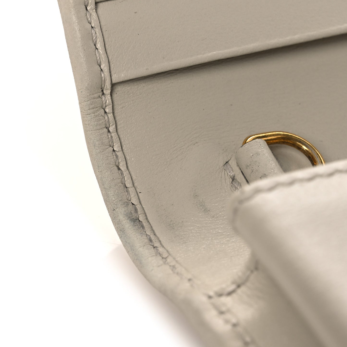 Boarded Plutone Calfskin Horsebit 1955 Wallet On Chain Mystic White