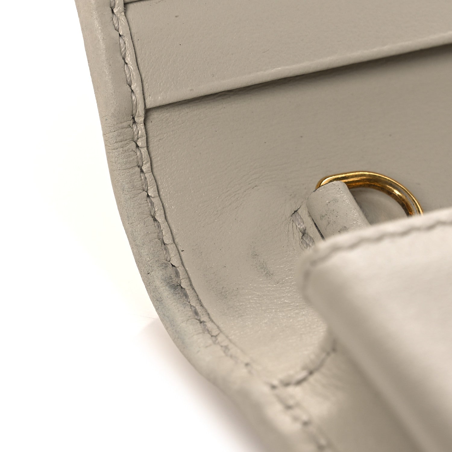 Gucci Boarded Plutone Calfskin Horsebit 1955 Wallet On Chain Mystic White 14 of 14