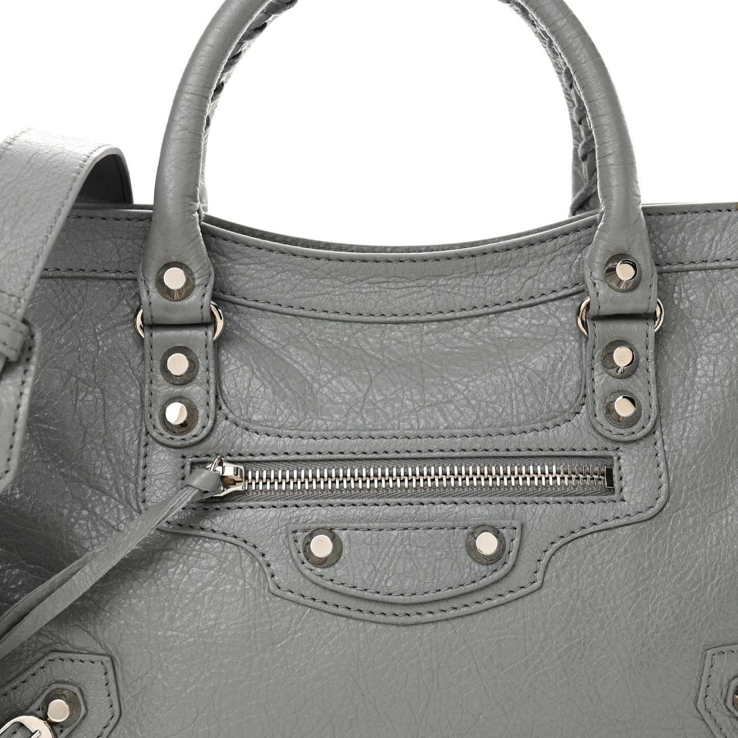 Agneau Classic Silver Hardware S City Gris Haussmannien