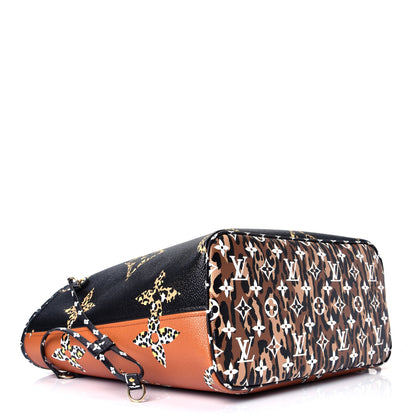Louis Vuitton Monogram Giant Jungle Neverfull MM Black 3 of 4