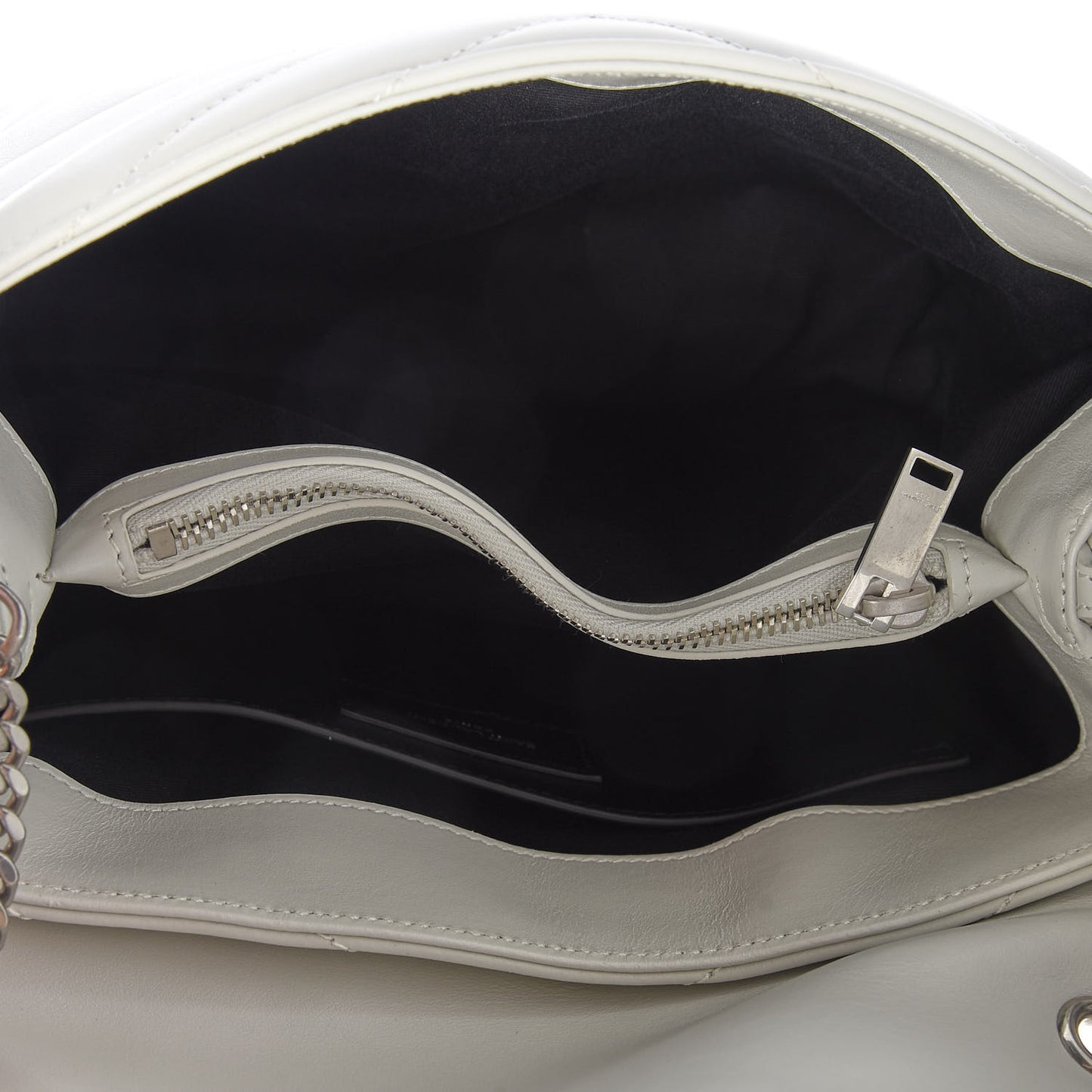Calfskin Y Quilted Monogram Small Loulou Chain Satchel Granite