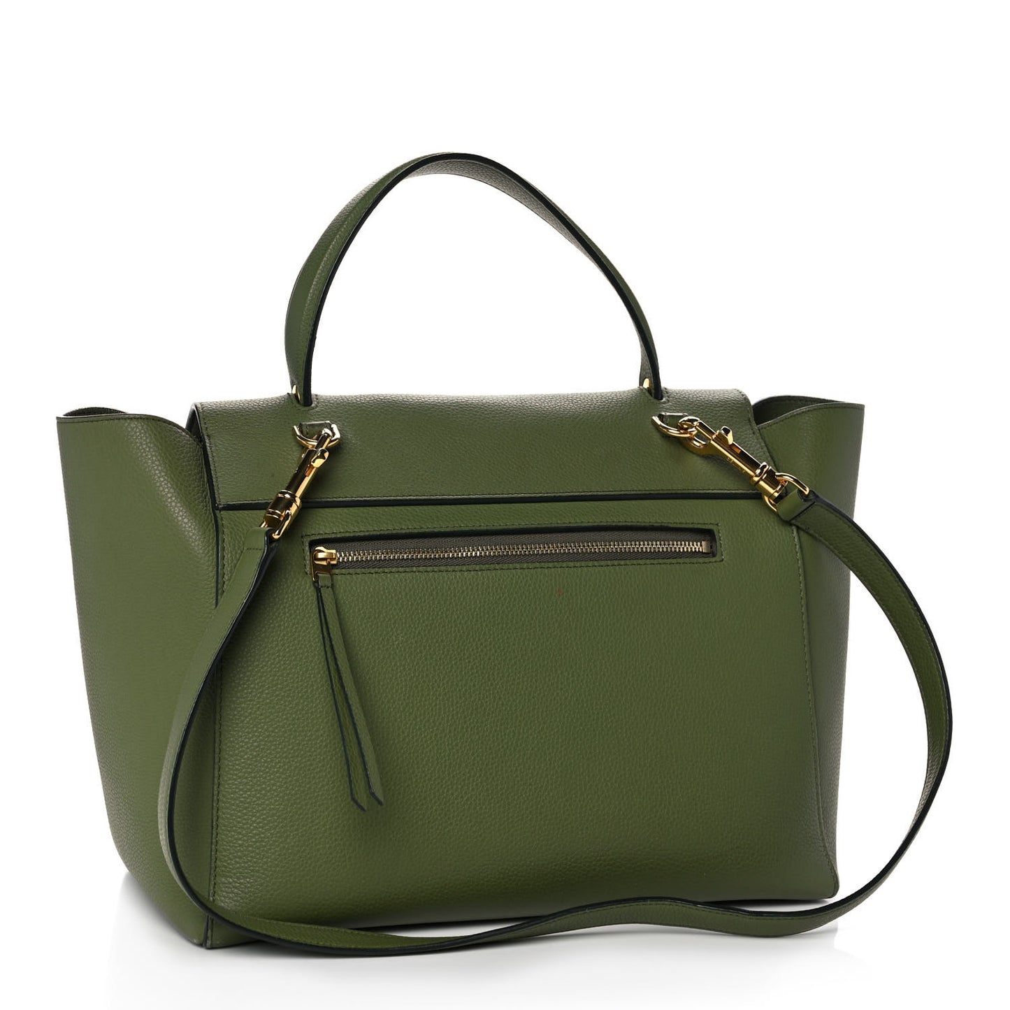 Baby Grained Calfskin Mini Belt Bag Green