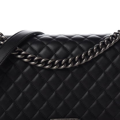 Chanel Lambskin Quilted New Medium Boy Flap Black 10 of 11