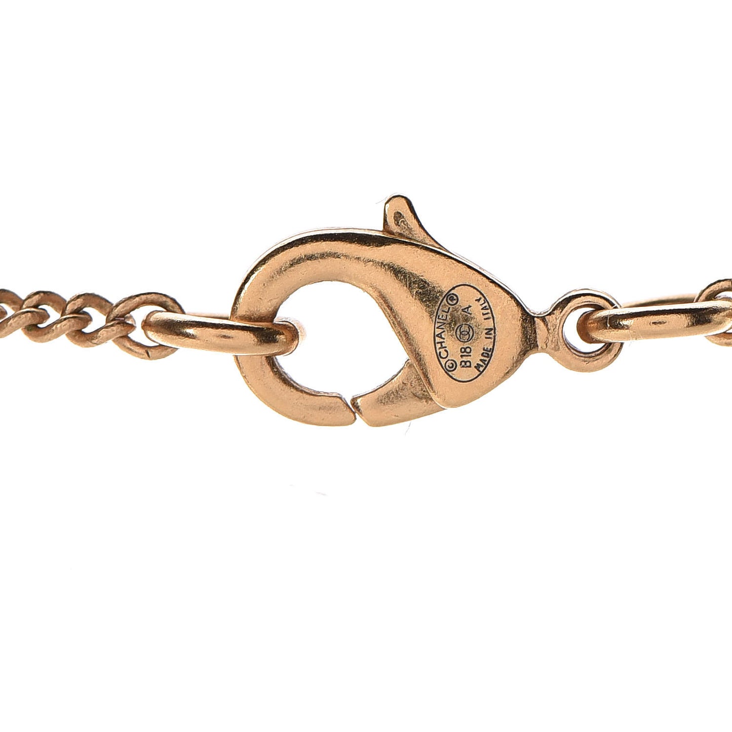 Anchor CC Pendant Necklace Gold
