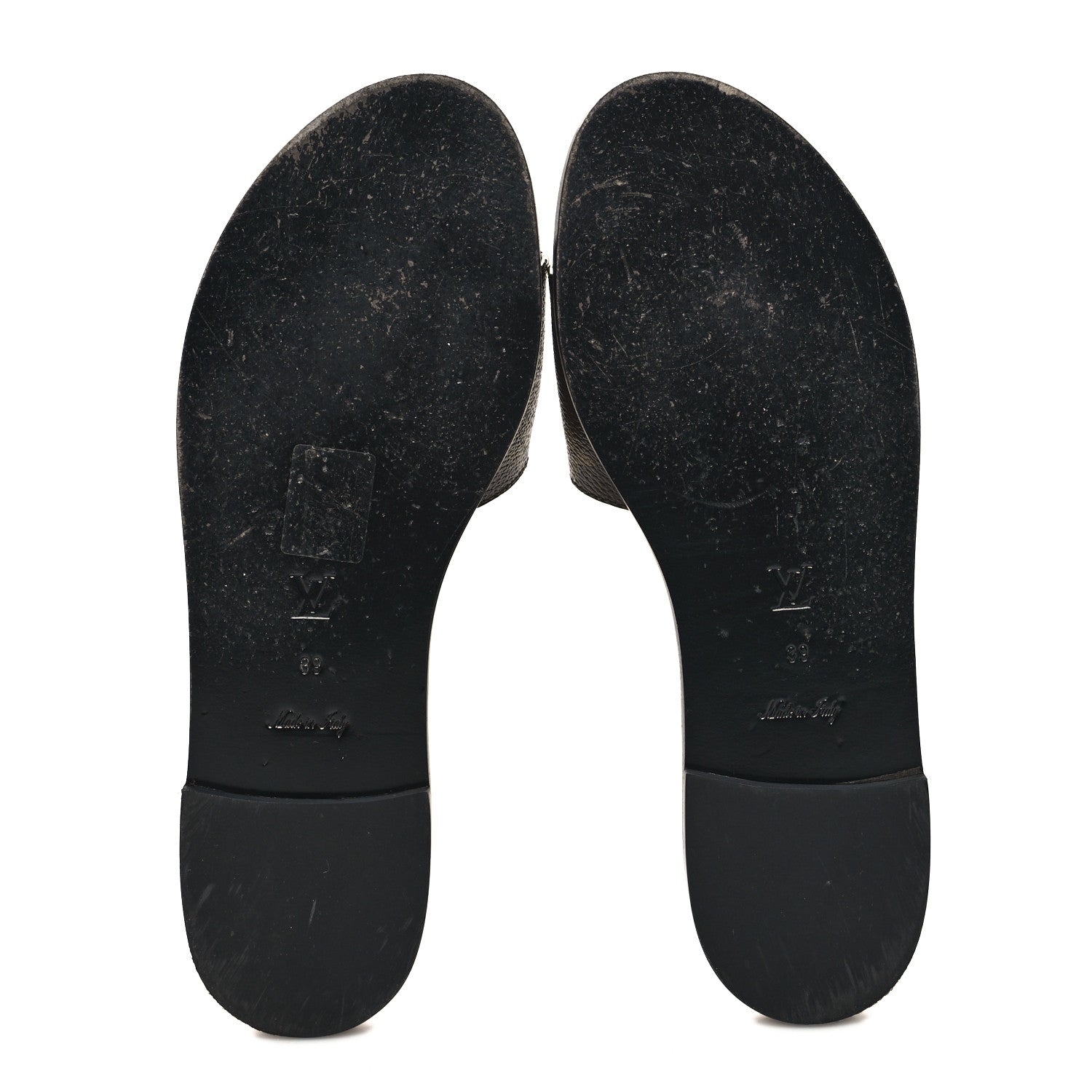 Louis Vuitton Patent Monogram Lock It Flat Mules 39 5 of 9