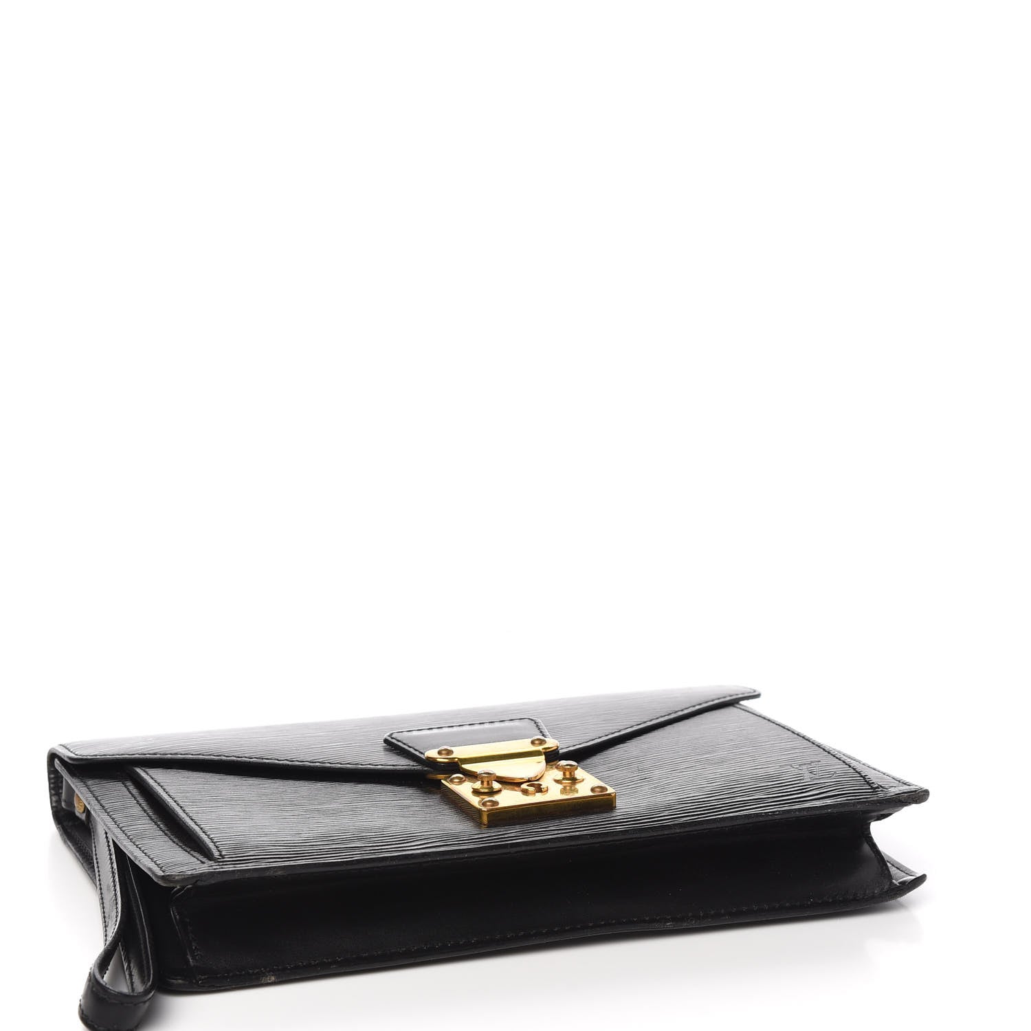 Louis Vuitton Epi Pochette Sellier Dragonne Clutch Black 3 of 9