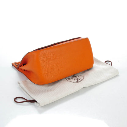 Hermes Taurillon Clemence Jypsiere 28 Orange 5 of 10