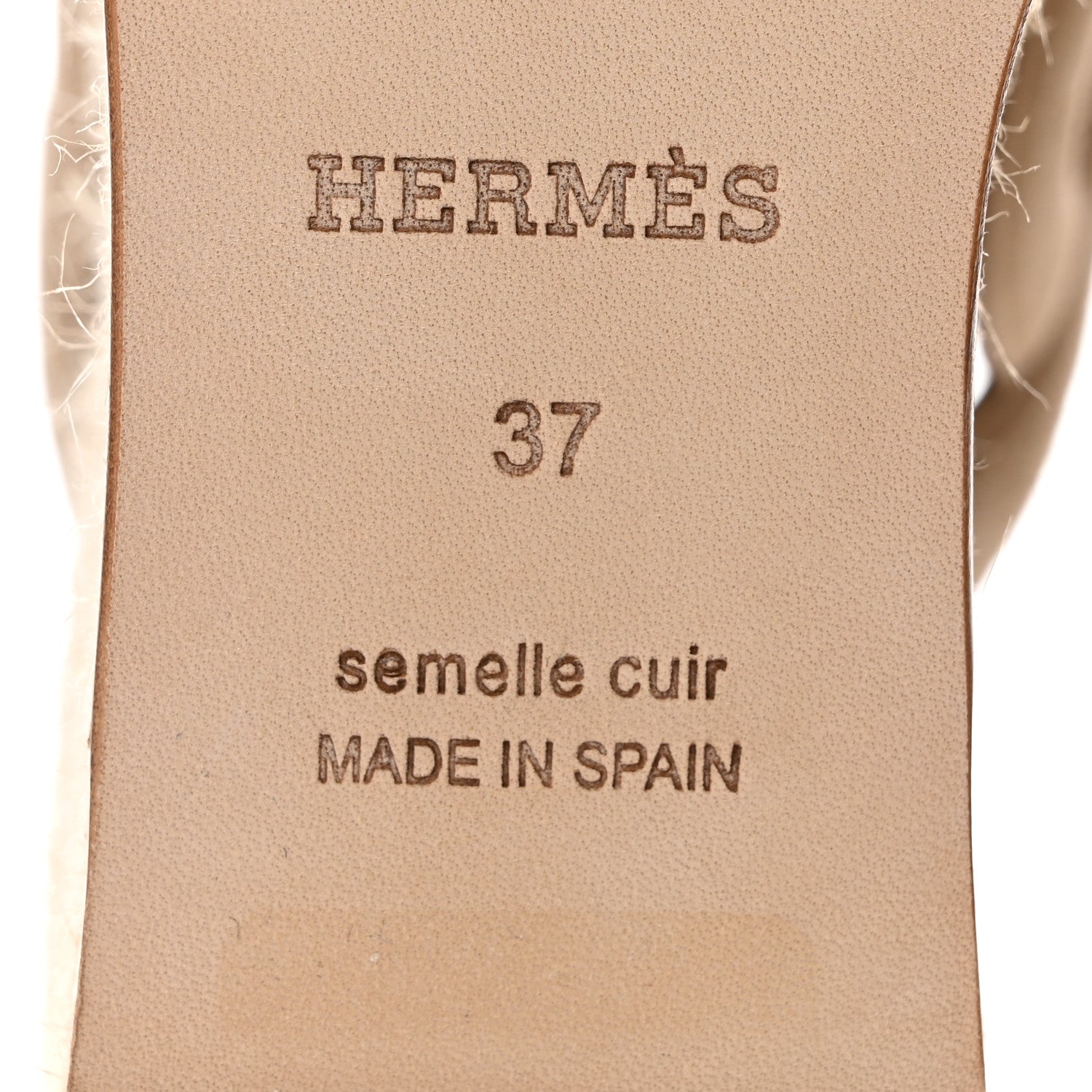 Hermes Suede Goatskin Ithea 30 Espadrille Wedge Sandals 37 Beige Sable 7 of 10