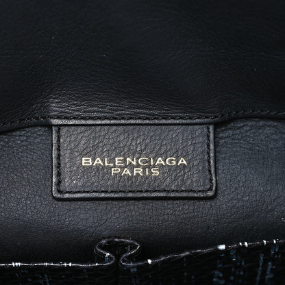 Balenciaga Glazed Elaphe Papier A4 Tote Blue 6 of 10