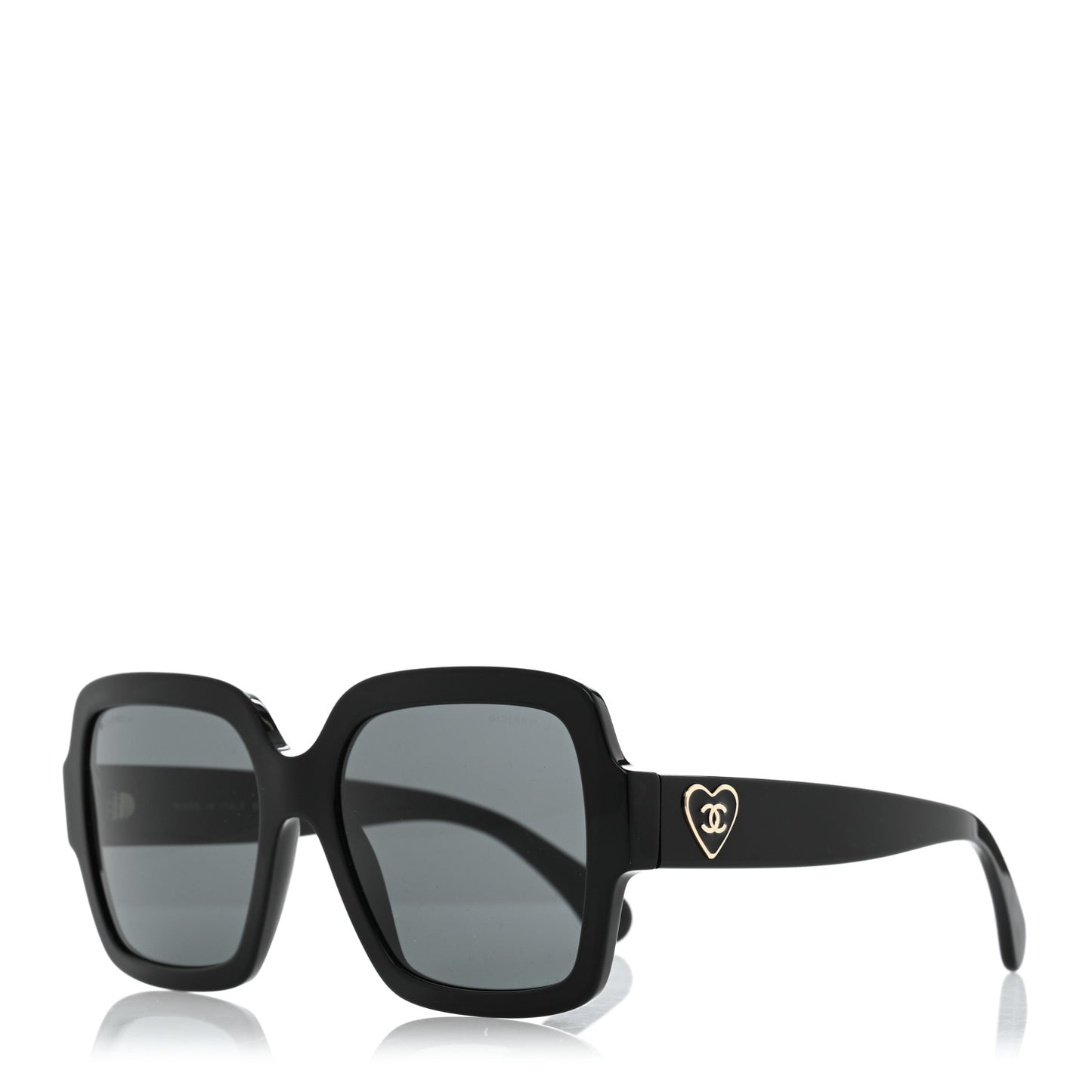 Acetate Square Heart Sunglasses 5479 Black