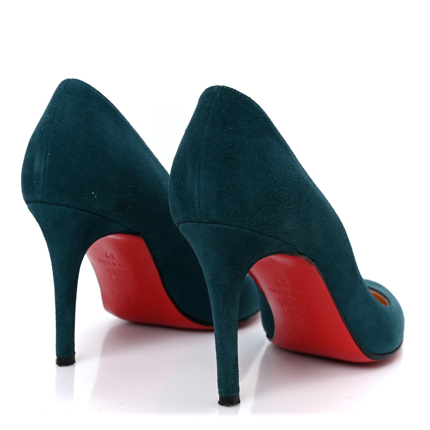 Christian Louboutin Suede Simple 85 Pumps 37 Green 5 of 8