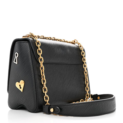 Louis Vuitton Epi Love Lock Twist Shoulder Bag MM Black 3 of 12