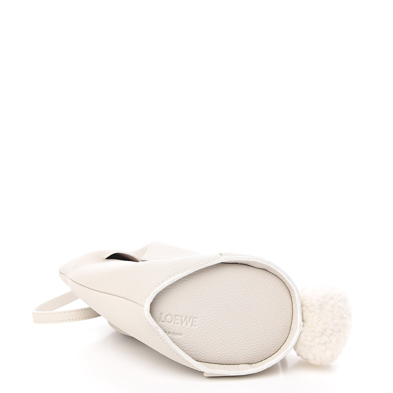 Loewe Calfskin Shearling Mini Bunny Crossbody Bag White 4 of 7