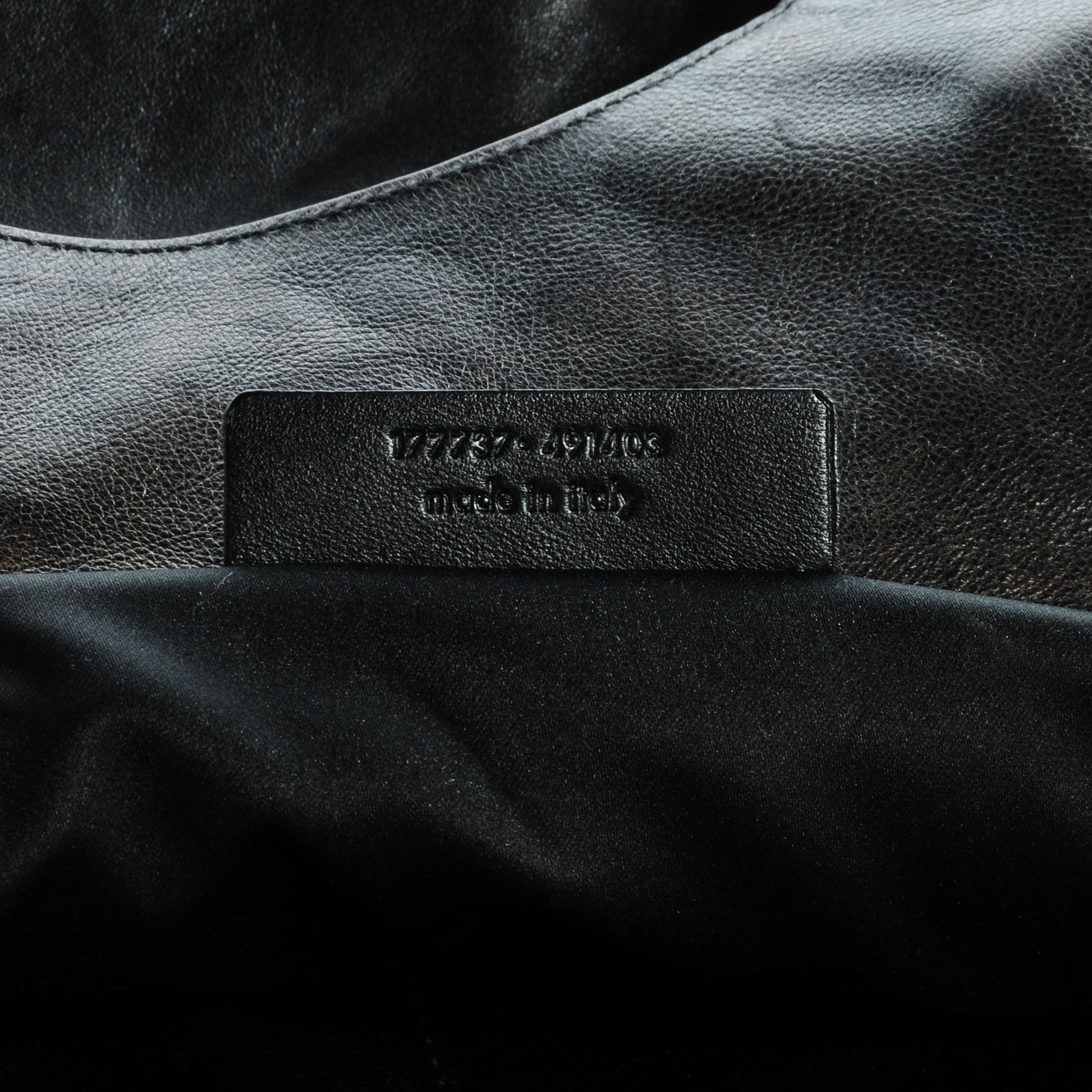 Saint Laurent Calfskin Tribute Tote Black 7 of 7