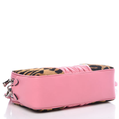Miu Miu Nappa Matelasse Cavallino Patch Double Zip Shoulder Bag Miele Moro 4 of 14