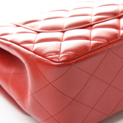 Chanel Lambskin Quilted Jumbo Double Flap Red 11 of 17