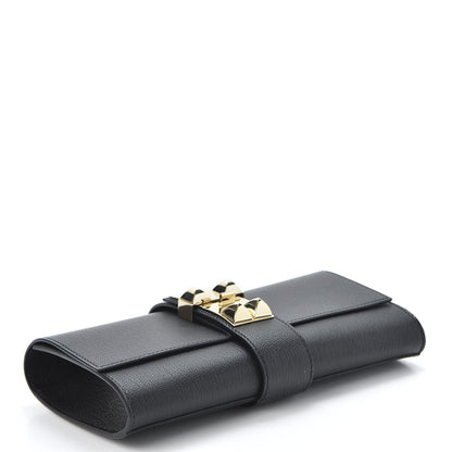 Hermes Chevre Mysore Medor 23 Clutch Black 3 of 9