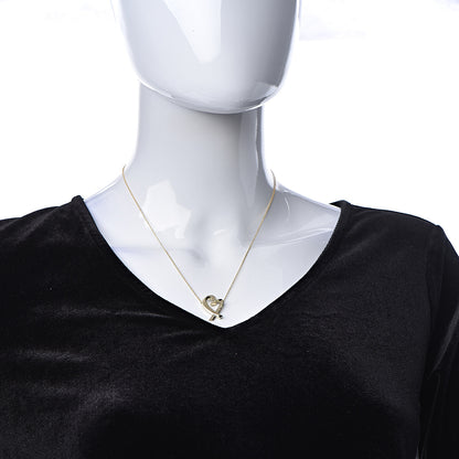 Tiffany 18K Yellow Gold Small Paloma Picasso Loving Heart Pendant Necklace 2 of 7