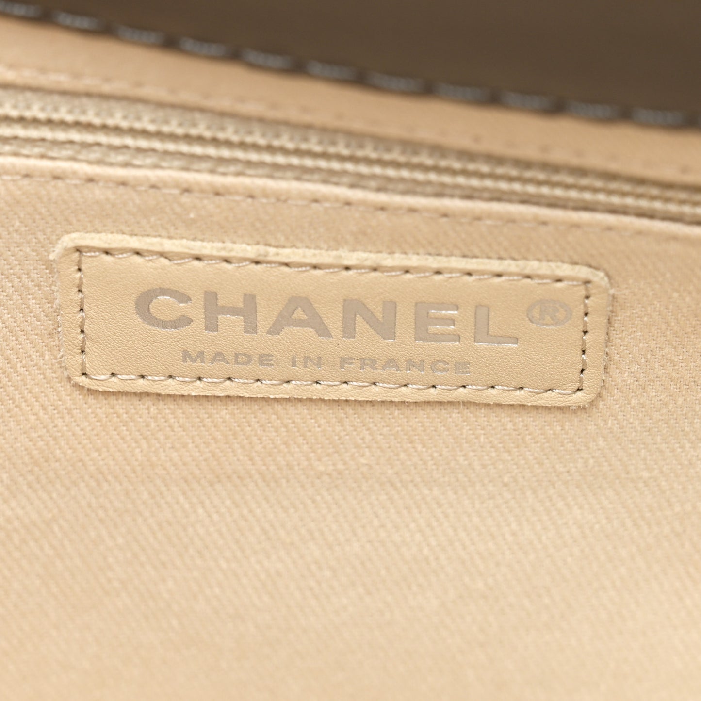 Aged Calfskin Lady Pearly Tote Grey