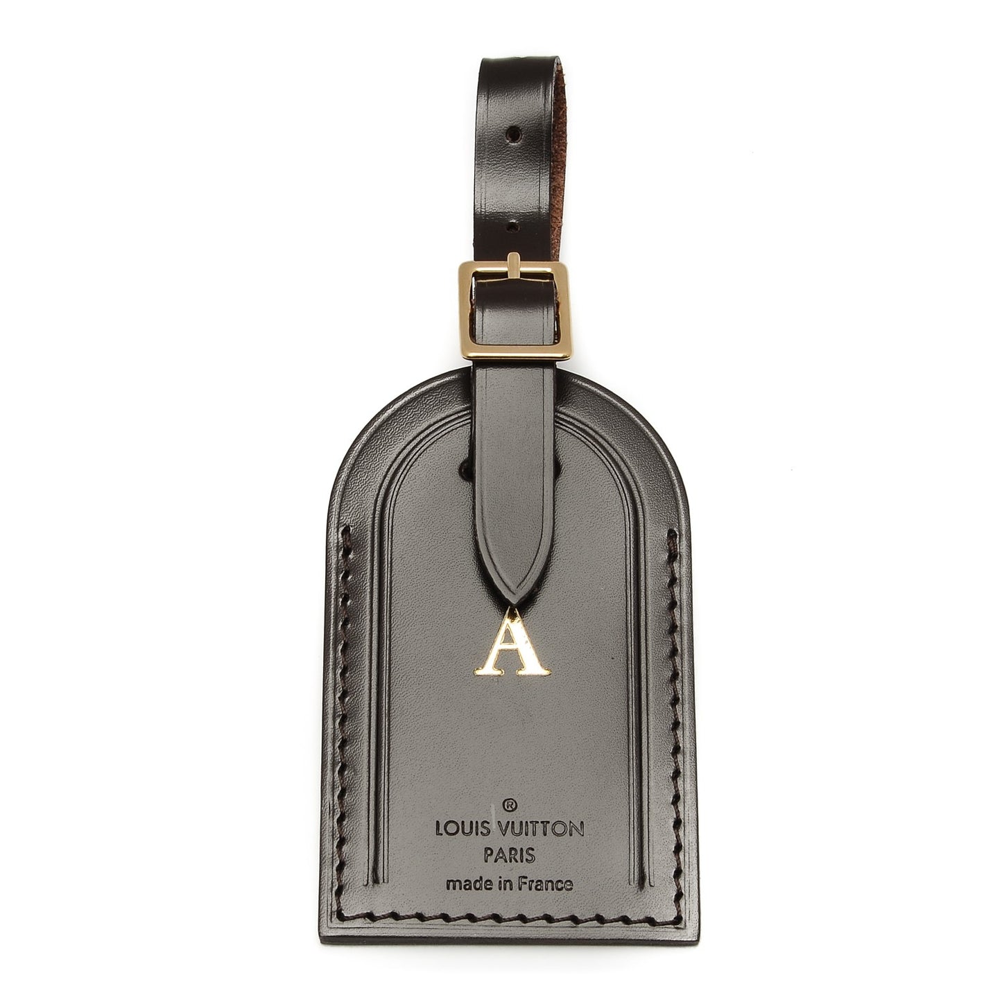 Calfskin Luggage Tag Ebene