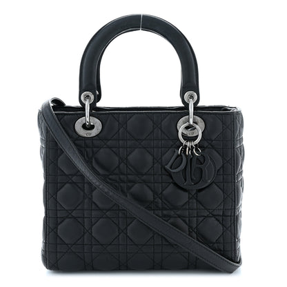 Christian Dior Ultra Matte Calfskin Cannage Medium Lady Dior Black 1 of 12