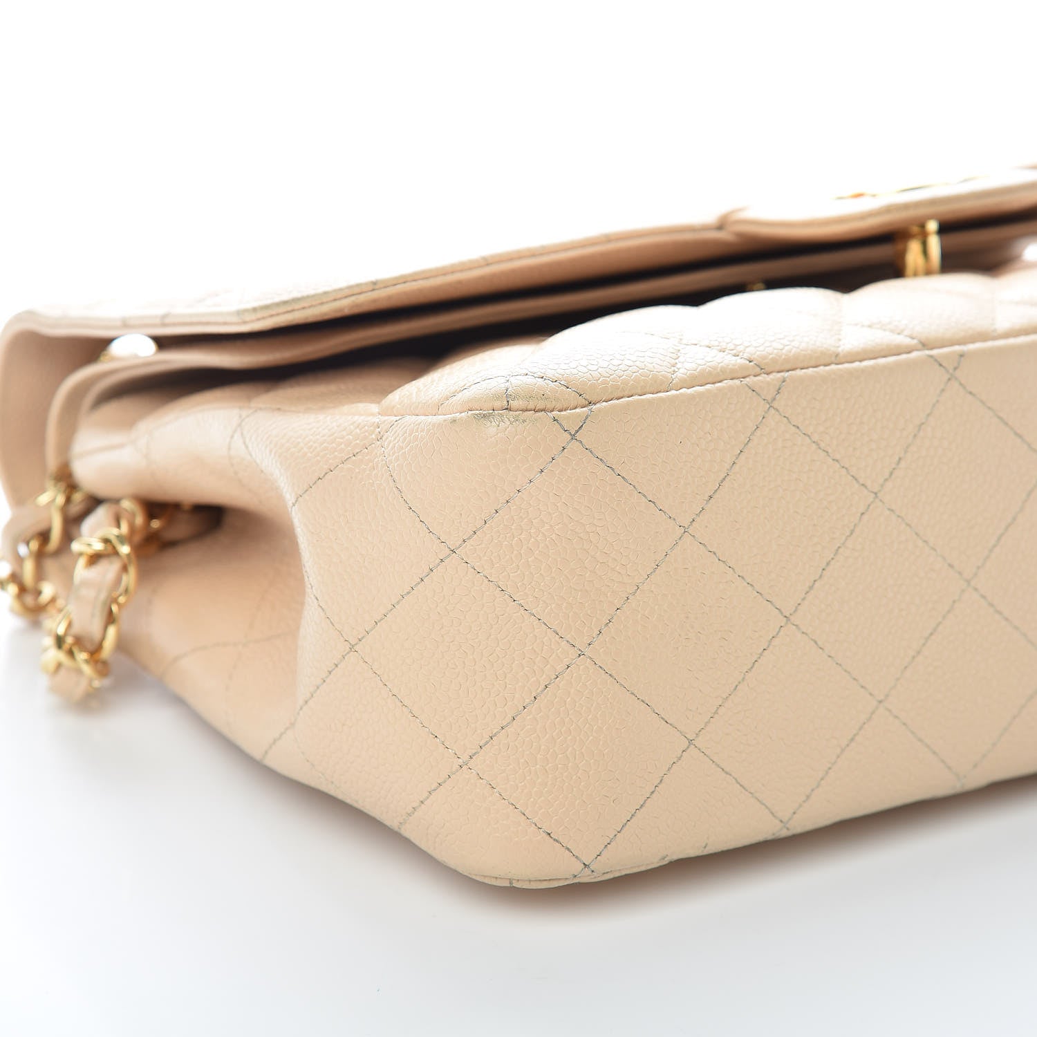 Chanel Caviar Quilted Jumbo Double Flap Beige Clair 18 of 19