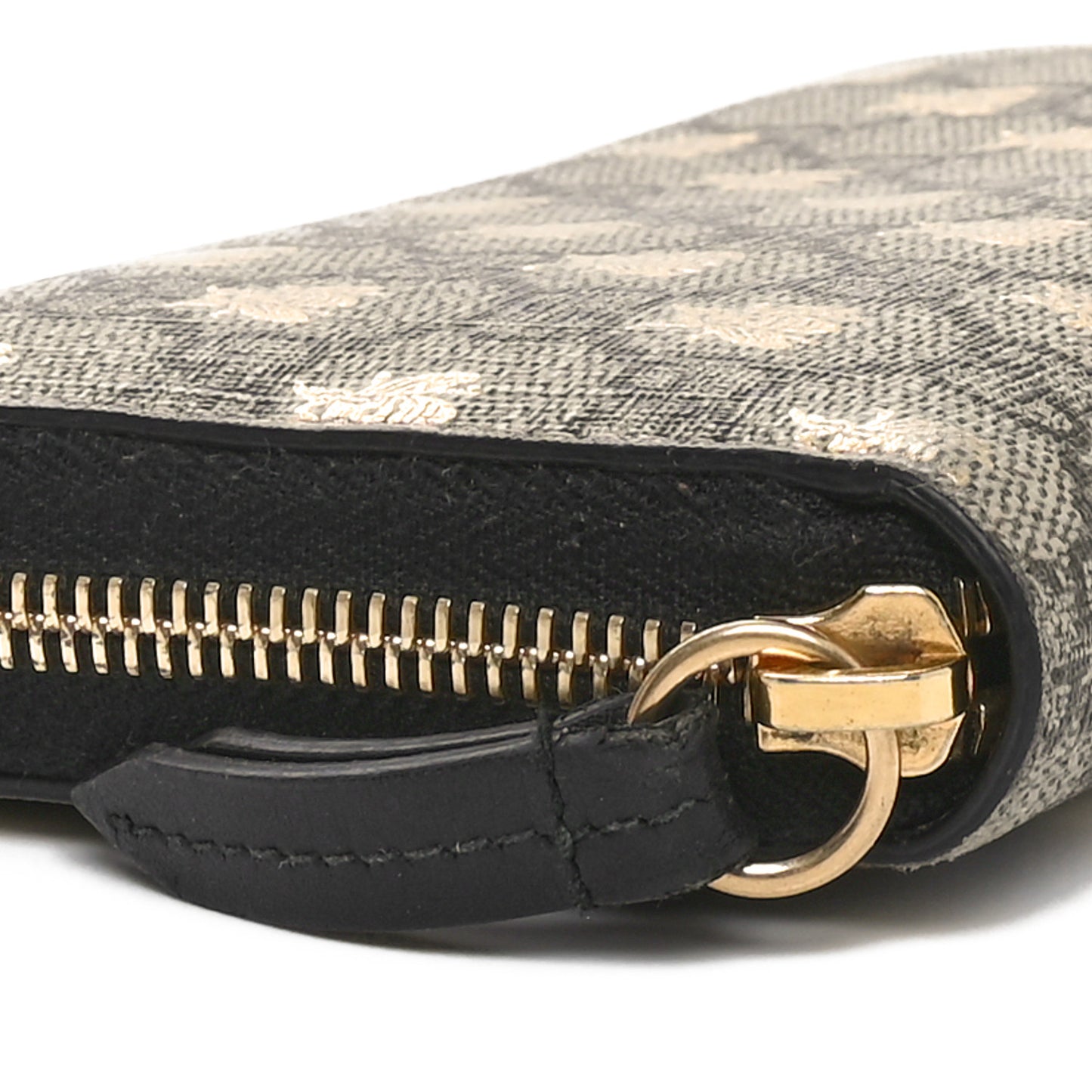 GG Supreme Monogram Bees Zip Around Wallet